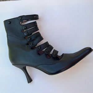 Unique Irregular Choice booties, includes box